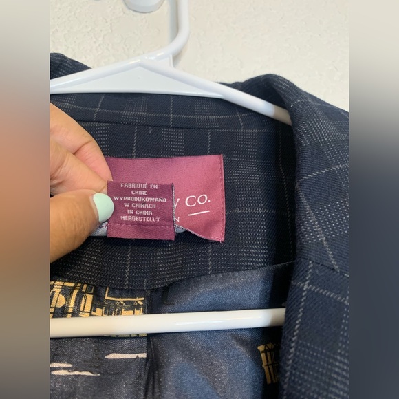 The Savile Row Co. London Women's Plaid Blazer Size Small Elbow Patches Preppy - Picture 5 of 12